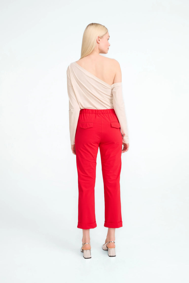 Valentine structure technical jersey pants | Red