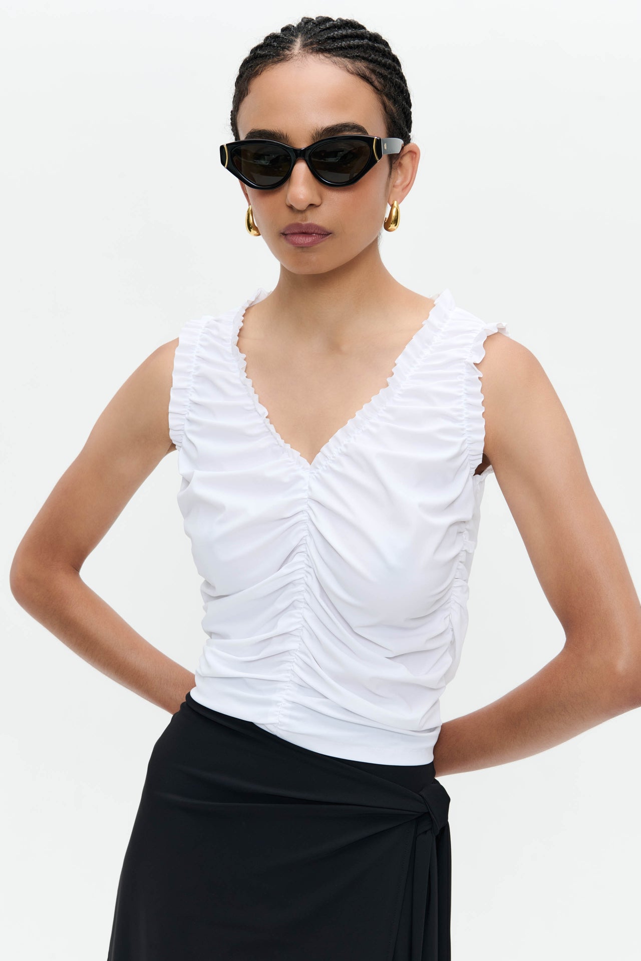 Romana top technical jersey | White