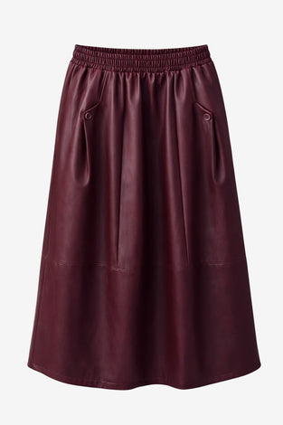 Elle eco leather skirt | Bordo