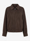 Pia suede effect bomber jacket | Dark Brown