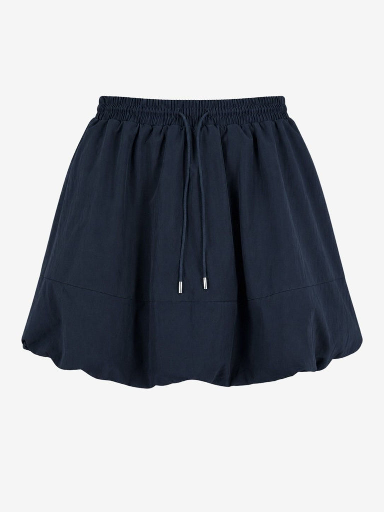 Kara cotton balloon mini skirt | Navy