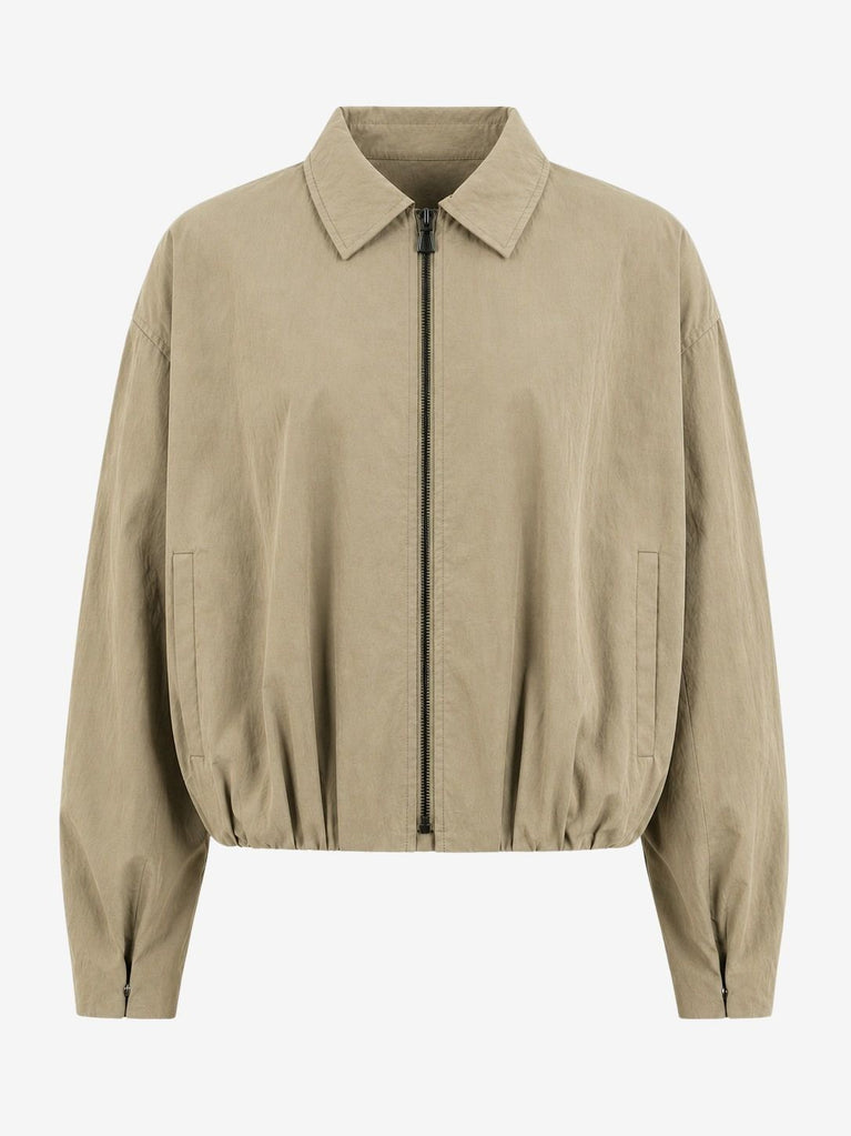 Blaze pleated bomber jacket | Grayish Green