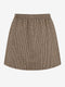 Flo check mini cottton skirt | Brown