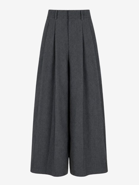 Coco pleated viscose pants | Grey