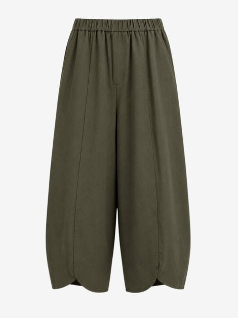 Pulse baggy lyocell pants | Army