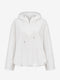 Clio hoodie zipper blouse | White