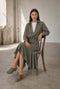 Dina viscose double blouse | Green