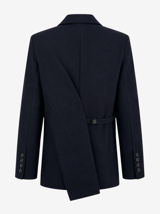 Indira back details blazer | Dark Blue