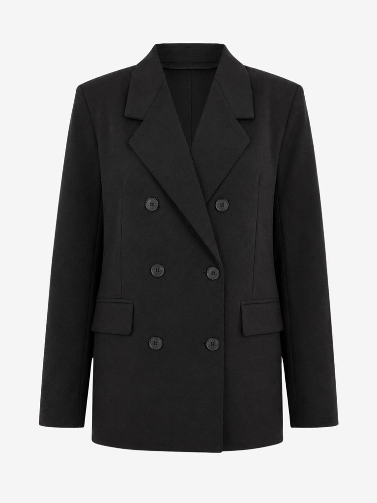 Indira back details blazer | Black