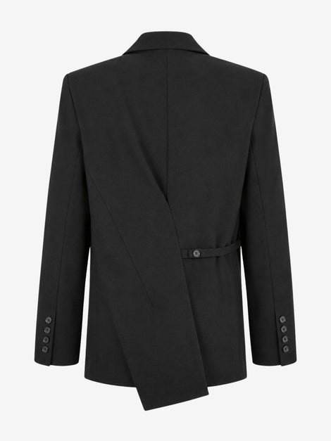 Indira back details blazer | Black