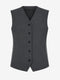 Oda back knitted viscose vest | Grey
