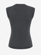 Oda back knitted viscose vest | Grey