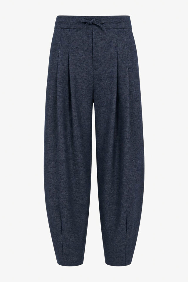 Elodie viscose blend barel pants | Blue Denim