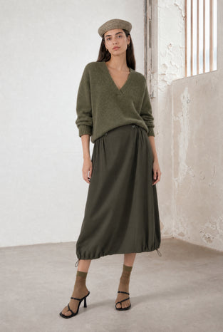 Albina skirt technical jersey | Green