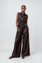 Alora eco leather vest | Dark Brown