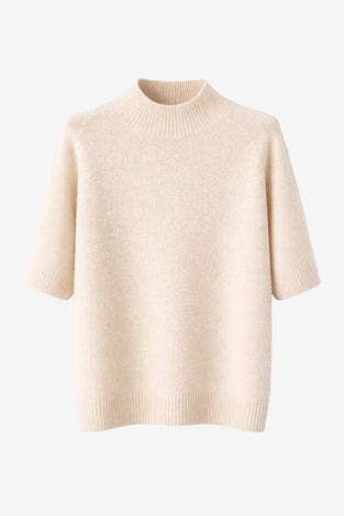 Alpaca knitted dyed top WP09 | Beige