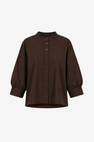 Angelika top technical jersey | Chocolate