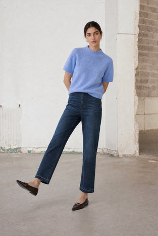 Alpaca knitted dyed top WP09 | Sky Blue
