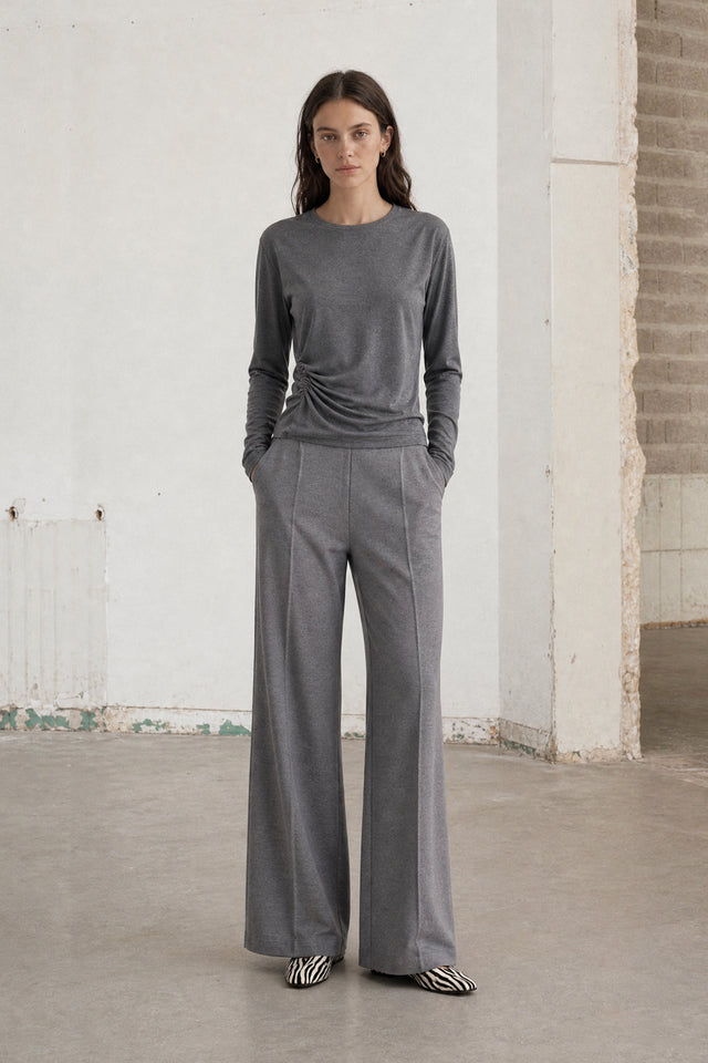 Ari cotton top | Grey Melange