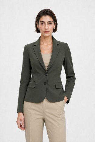 Atina Blazer Technical Jersey | Army green