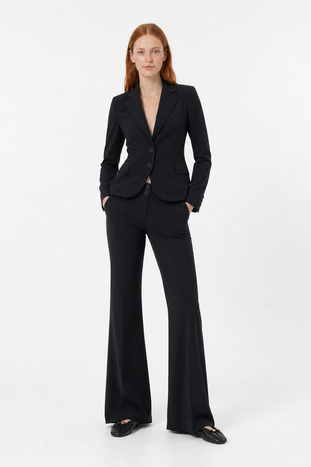 Atina Blazer Technical Jersey | Black