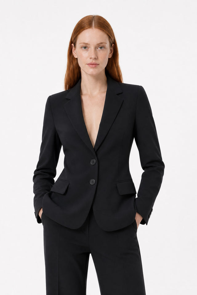 Atina Blazer Technical Jersey | Black