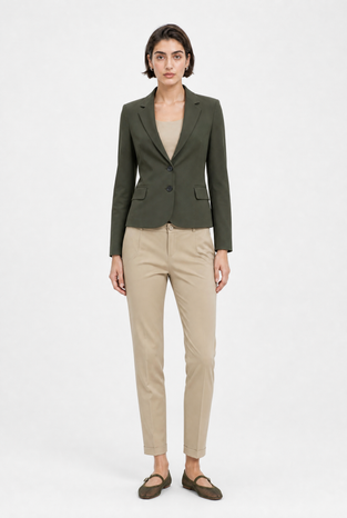 Atina Blazer Technical Jersey | Army green