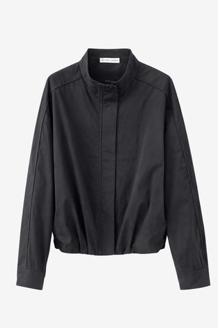 Awrora cotton pleated bomber jacket | Navy