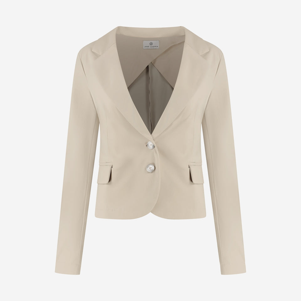 Atina Blazer Technical Jersey | Sand