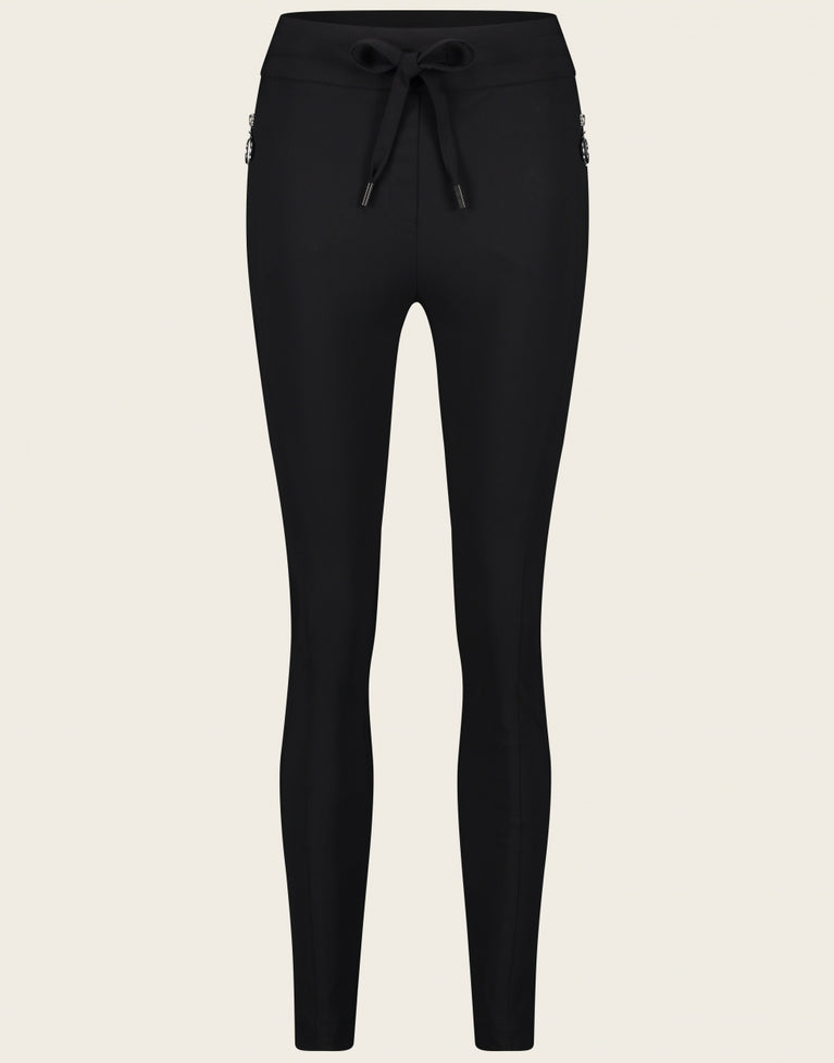 Pants Anna - Skinny fit Technical Jersey | Black