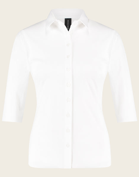 Kikkie Blouse Technical Jersey | White