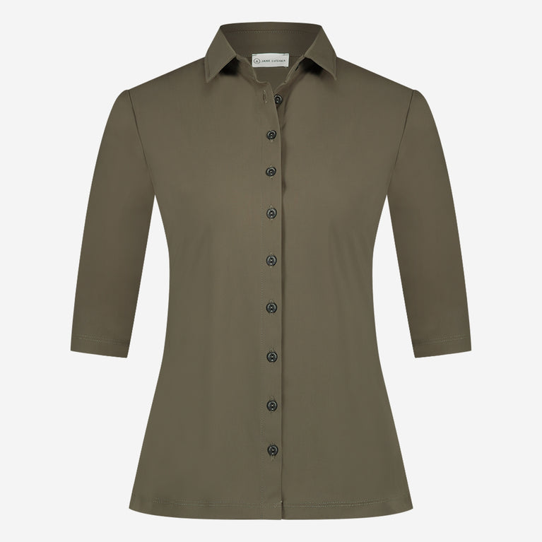 Blouse Betty easy wear Technical Jersey | Army