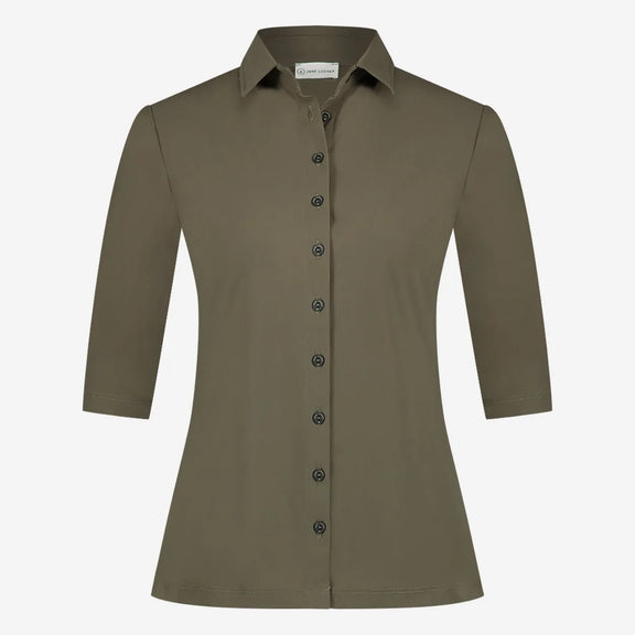 Blouse Betty easy wear Technical Jersey | Army