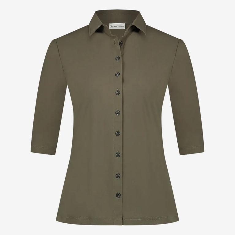 Blouse Betty easy wear Technical Jersey | Army