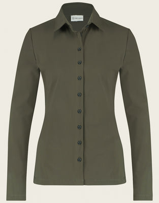 Blouse Betty Easy Wear Technical Jersey | Army