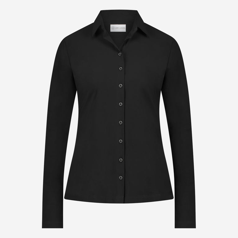 Blouse Betty easy wear Technical Jersey | Black