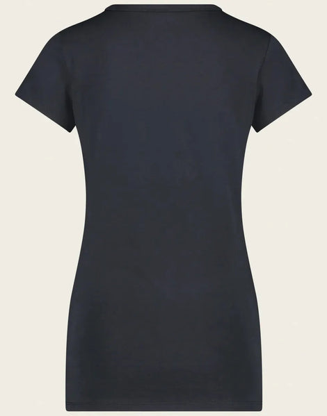 T shirt V Neck easy wear Organic Cotton | Blue