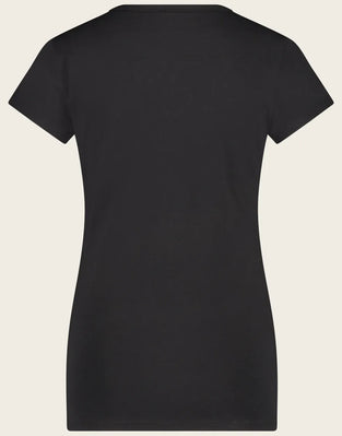 T shirt V Neck easy wear Organic Cotton | Black