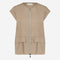 Costante cotton sleeveless jacket | Beige