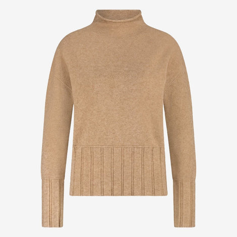 Viscose seamless dyed pullover NB2275 | Camel