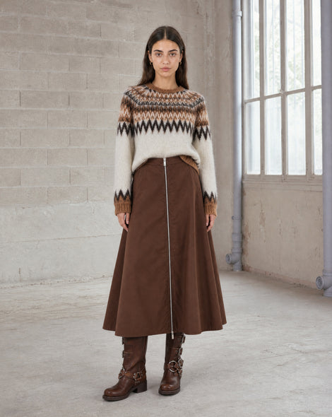 Bardolino taffeta zipper skirt | Ohra