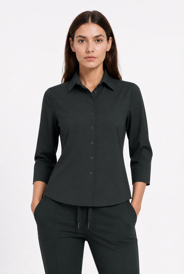 Blouse Betty Easy Wear Technical Jersey | Grigio Notte