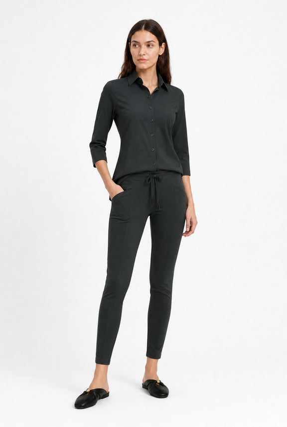 Blouse Betty Easy Wear Technical Jersey | Grigio Notte