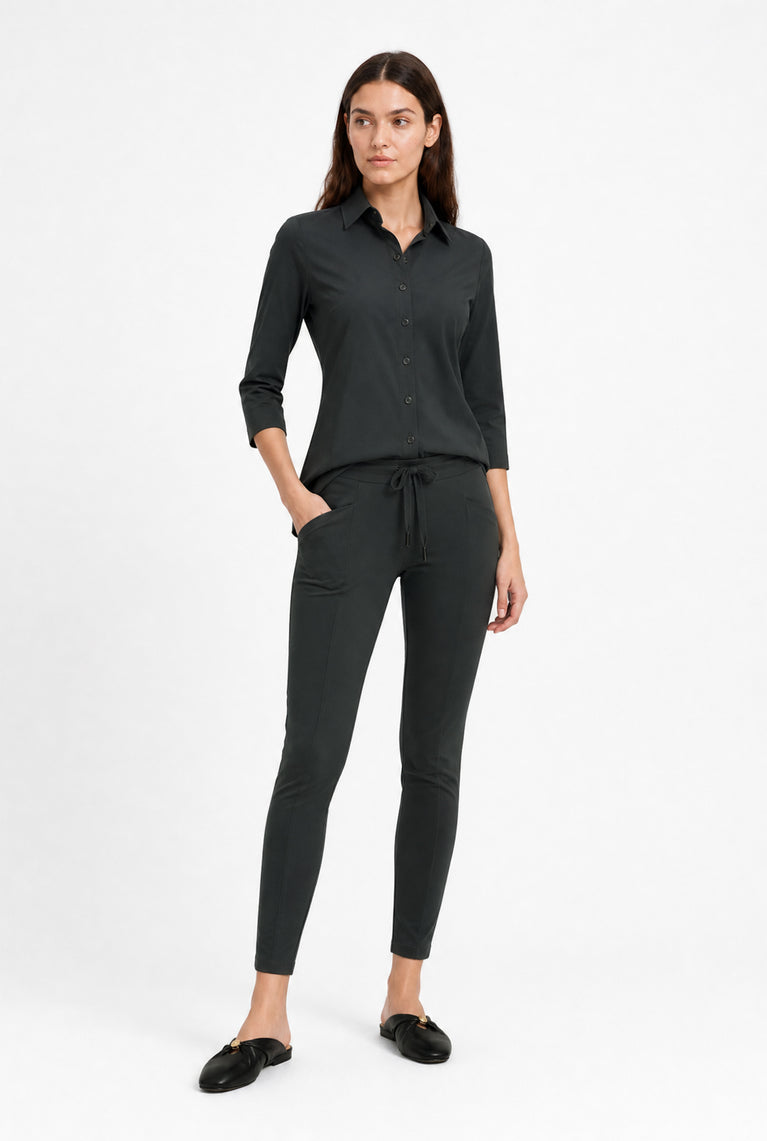Blouse Betty Easy Wear Technical Jersey | Grigio Notte