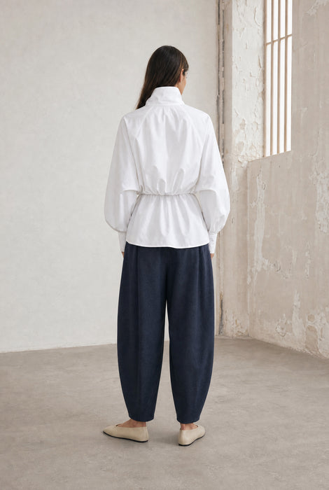 Bree cotton poplin blouse | White
