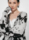 Jacquard print cardigan 2370 | Ecru Moro