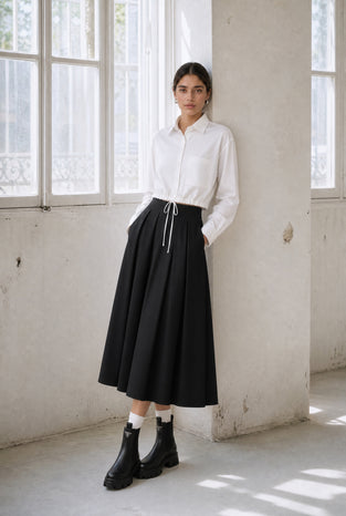 Mercedes skirt technical jersey | Black