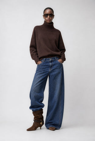Sassy denim barel jeans | Night Blue