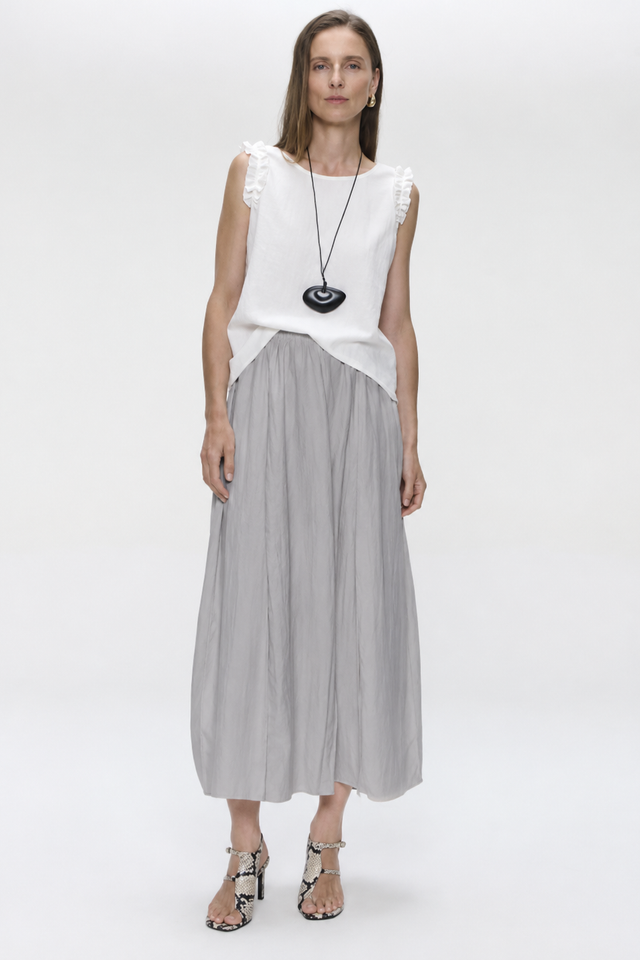 Mariko viscose skirt | Grey