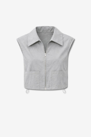 Emiko taffeta jacket | Light Grey